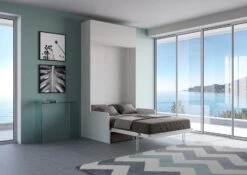 Armoire Lit 120x190 Cm Avec Canapé Et Meuble Haut Bois Blanc Kanto -Pas Cher Lit Magasin armoire lit 120x190 cm avec canape et meuble haut bois blanc kanto 3666722806992 1318691