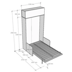 Armoire Lit 120x190 Cm Avec Canapé Et Meuble Haut Bois Blanc Kanto -Pas Cher Lit Magasin armoire lit 120x190 cm avec canape et meuble haut bois blanc kanto 3666722806992 691340