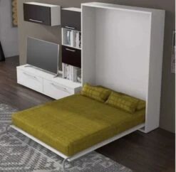 Armoire Lit Escamotable Vertical 90x200 Cm Paola - Profondeur 34.5 Cm -Pas Cher Lit Magasin armoire lit escamotable vertical 90x200 cm paola profondeur 34 5 cm 3666722028370 1011616