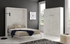 Armoire Lit Escamotable Vertical 90x200 Cm Paola - Profondeur 34.5 Cm -Pas Cher Lit Magasin armoire lit escamotable vertical 90x200 cm paola profondeur 34 5 cm 3666722028370 1409356