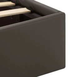 Cadre De Lit à Rangement Avec LED Gris Similicuir 90x200 Cm -Pas Cher Lit Magasin cadre de lit a rangement avec led gris similicuir 90x200 cm 3666722495493 632737