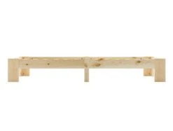 Cadre De Lit Adulte Pin Massif Clair Samba 100x200 Cm -Pas Cher Lit Magasin cadre de lit adulte pin massif clair samba 100x200 cm 3666722557375 386851