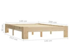Cadre De Lit Adulte Pin Massif Clair Samba 140x200 Cm -Pas Cher Lit Magasin cadre de lit adulte pin massif clair samba 140x200 cm 3666722557368 386858