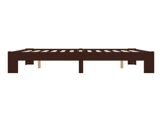 Cadre De Lit Adulte Pin Massif Marron Samba 160x200 Cm 6 Cadre De Lit Adulte Pin Massif Marron Samba 160x200 Cm – Image 4