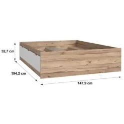 Cadre De Lit Adulte Scandinave Décor Chene Et Blanc Mat - L 140 X L 190 Cm 9 Cadre De Lit Adulte Scandinave Décor Chene Et Blanc Mat - L 140 X L 190 Cm -Pas Cher Lit Magasin cadre de lit adulte scandinave decor chene et blanc mat l 140 x l 190 cm 5904767193027 453076