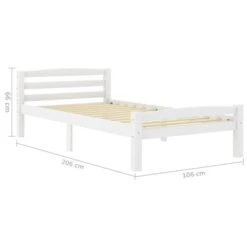 Cadre De Lit Avec 2 Tiroirs Blanc Bois De Pin Massif 100x200 Cm 3 -Pas Cher Lit Magasin cadre de lit avec 2 tiroirs blanc bois de pin massif 100x200 cm 3666722744287 1260712