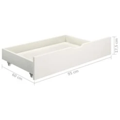 Cadre De Lit Avec 2 Tiroirs Blanc Bois De Pin Massif 100x200 Cm 3 -Pas Cher Lit Magasin cadre de lit avec 2 tiroirs blanc bois de pin massif 100x200 cm 3666722744287 1260713