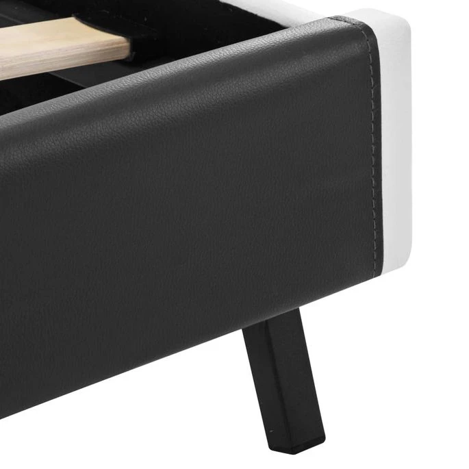 Cadre De Lit Avec LED Gris Similicuir 120 X 200 Cm 2 9 Cadre De Lit Avec LED Gris Similicuir 120 X 200 Cm 2 – Image 7