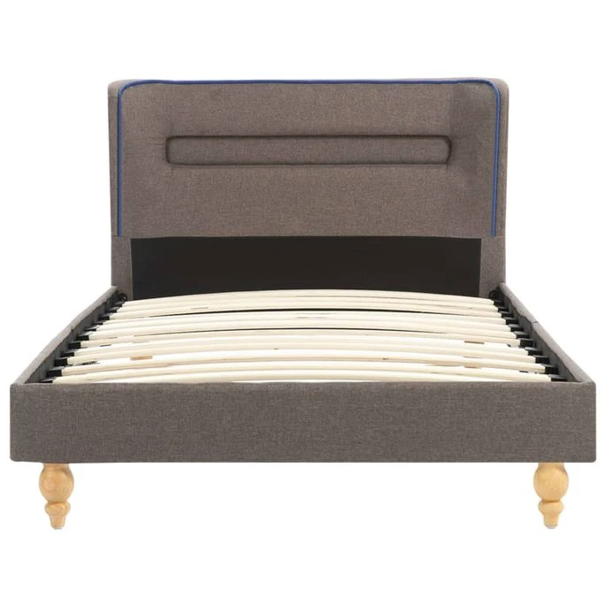 Cadre De Lit Avec LED Taupe Tissu 90 X 200 Cm 2 6 Cadre De Lit Avec LED Taupe Tissu 90 X 200 Cm 2 – Image 4
