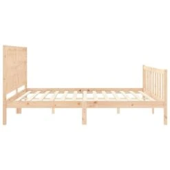 Cadre De Lit Avec Tête De Lit 200x200 Cm Bois Massif -Pas Cher Lit Magasin cadre de lit avec tete de lit 200x200 cm bois massif 8720845976163 1516746