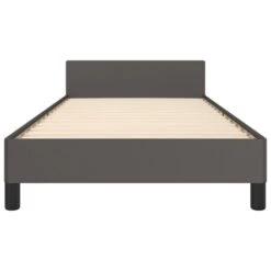 Cadre De Lit Avec Tête De Lit Gris 80x200 Cm Similicuir -Pas Cher Lit Magasin cadre de lit avec tete de lit gris 80x200 cm similicuir 3666722939225 1500156
