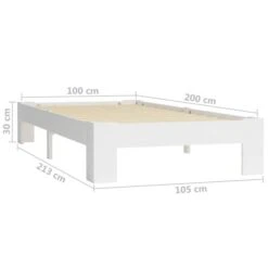 Cadre De Lit Blanc Bois De Pin Massif 100 X 200 Cm 3 -Pas Cher Lit Magasin cadre de lit blanc bois de pin massif 100 x 200 cm 3666722500777 625669