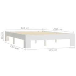 Cadre De Lit Blanc Bois De Pin Massif 140 X 200 Cm 4 -Pas Cher Lit Magasin cadre de lit blanc bois de pin massif 140 x 200 cm 3666722500753 625681