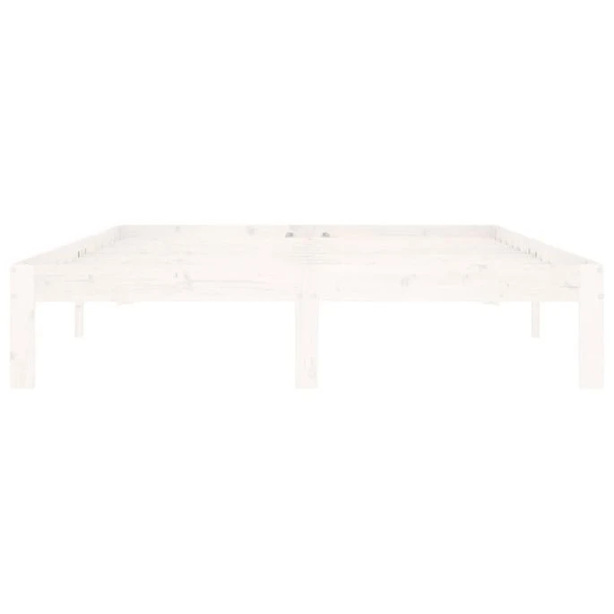 Cadre De Lit Blanc Bois De Pin Massif 140x200 Cm 7 6 Cadre De Lit Blanc Bois De Pin Massif 140x200 Cm 7 – Image 4