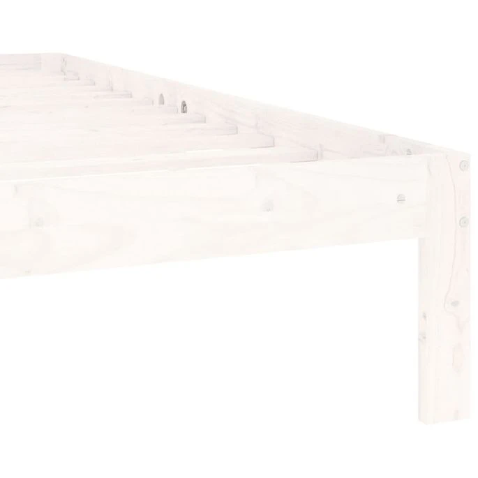 Cadre De Lit Blanc Bois De Pin Massif 140x200 Cm 7 8 Cadre De Lit Blanc Bois De Pin Massif 140x200 Cm 7 – Image 6