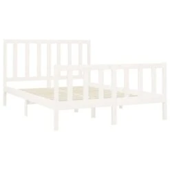 Cadre De Lit Blanc Bois De Pin Massif 140x200 Cm 8 -Pas Cher Lit Magasin cadre de lit blanc bois de pin massif 140x200 cm 3666722843881 1466711