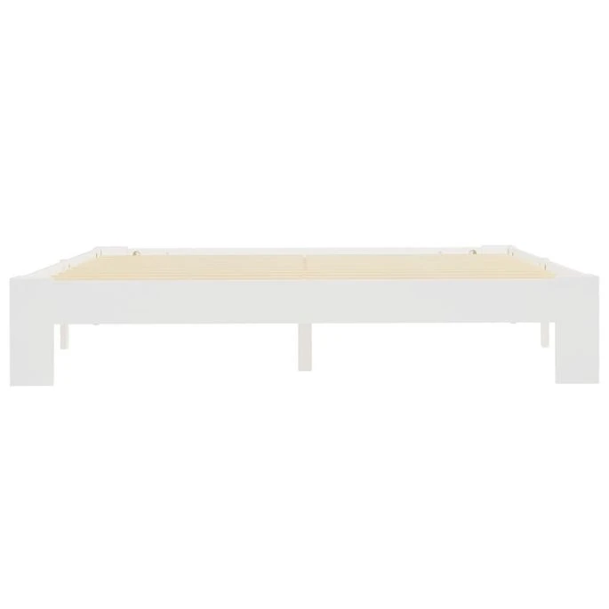 Cadre De Lit Blanc Bois De Pin Massif 160 X 200 Cm 6 6 Cadre De Lit Blanc Bois De Pin Massif 160 X 200 Cm 6 – Image 4