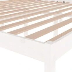 Cadre De Lit Blanc Bois De Pin Massif 200x200 Cm 4 -Pas Cher Lit Magasin cadre de lit blanc bois de pin massif 200x200 cm 3666722113878 1381403