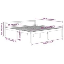 Cadre De Lit Blanc Bois De Pin Massif 200x200 Cm 4 -Pas Cher Lit Magasin cadre de lit blanc bois de pin massif 200x200 cm 3666722113878 1381405