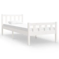 Produits populaires -Pas Cher Lit Magasin cadre de lit blanc bois massif 90x190 cm simple 3666722113854 1381416