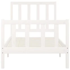 Cadre De Lit Blanc Bois Massif 90x200 Cm 6 -Pas Cher Lit Magasin cadre de lit blanc bois massif 90x200 cm 3666722900003 1483612