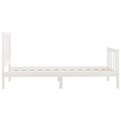 Cadre De Lit Blanc Bois Massif 90x200 Cm 6 -Pas Cher Lit Magasin cadre de lit blanc bois massif 90x200 cm 3666722900003 1483613