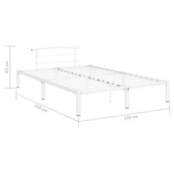 Cadre De Lit Blanc Métal 120 X 200 Cm 8 15 Cadre De Lit Blanc Métal 120 X 200 Cm 8 -Pas Cher Lit Magasin cadre de lit blanc metal 120 x 200 cm 8719883989266 628885