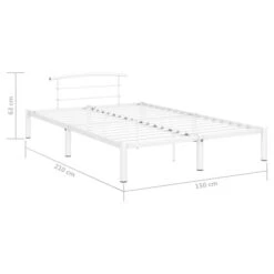 Cadre De Lit Blanc Métal 140 X 200 Cm 5 -Pas Cher Lit Magasin cadre de lit blanc metal 140 x 200 cm 8719883989273 628892