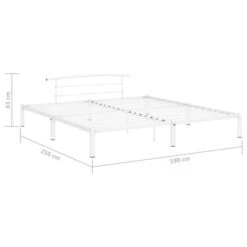 Cadre De Lit Blanc Métal 180 X 200 Cm 6 15 Cadre De Lit Blanc Métal 180 X 200 Cm 6 -Pas Cher Lit Magasin cadre de lit blanc metal 180 x 200 cm 8719883989297 628906