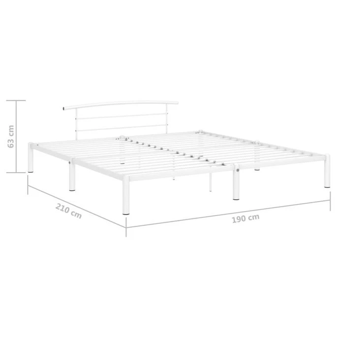 Cadre De Lit Blanc Métal 180 X 200 Cm 6 9 Cadre De Lit Blanc Métal 180 X 200 Cm 6 – Image 7