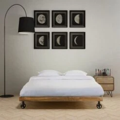 Cadre De Lit Bois De Manguier Induka 140x200 Cm -Pas Cher Lit Magasin cadre de lit bois de manguier induka 140x200 cm 8718475528654 246407