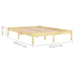 Cadre De Lit Bois De Pin Massif 150x200 Cm Natura -Pas Cher Lit Magasin cadre de lit bois de pin massif 150x200 cm uk king 3666722139496 1314346