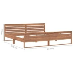 Cadre De Lit Bois De Teck Massif 200x200 Cm 3 -Pas Cher Lit Magasin cadre de lit bois de teck massif 200x200 cm 3666722249478 1092080