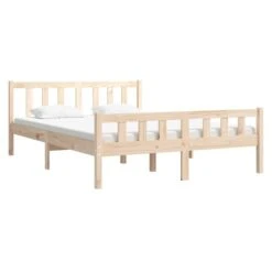 Cadre De Lit Bois Massif 135x190 Cm Double 4 13 Cadre De Lit Bois Massif 135x190 Cm Double 4 -Pas Cher Lit Magasin cadre de lit bois massif 135x190 cm double 3666722113809 1381462