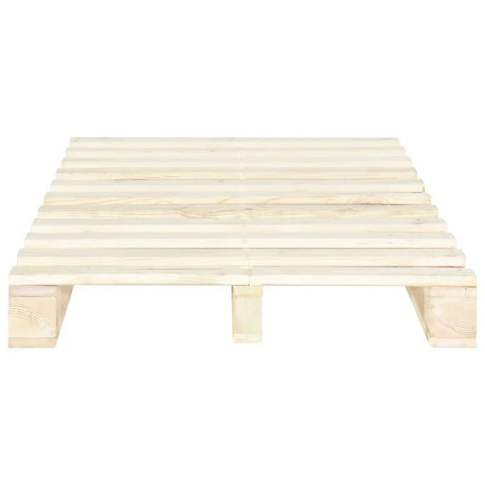 Cadre De Lit De Palette Bois De Pin Massif 120 X 200 Cm 5 Cadre De Lit De Palette Bois De Pin Massif 120 X 200 Cm – Image 3