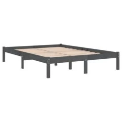 Cadre De Lit Gris Bois De Pin Massif 140x190 Cm Natura -Pas Cher Lit Magasin cadre de lit gris bois de pin massif 140x190 cm natura 3666722139526 1314317