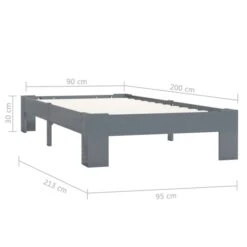 Cadre De Lit Gris Bois De Pin Massif 90 X 200 Cm 13 Cadre De Lit Gris Bois De Pin Massif 90 X 200 Cm -Pas Cher Lit Magasin cadre de lit gris bois de pin massif 90 x 200 cm 8719883677873 625699