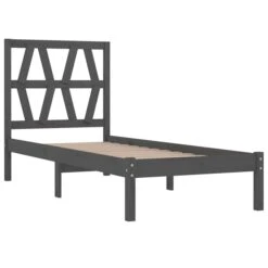 Cadre De Lit Gris Bois De Pin Massif 90x200 Cm 12 -Pas Cher Lit Magasin cadre de lit gris bois de pin massif 90x200 cm 3666722901208 1484572