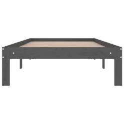 Cadre De Lit Gris Bois Massif 90x190 Cm Simple 3 -Pas Cher Lit Magasin cadre de lit gris bois massif 90x190 cm simple 3666722622592 1398554