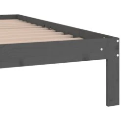 Cadre De Lit Gris Bois Massif 90x190 Cm Simple 3 -Pas Cher Lit Magasin cadre de lit gris bois massif 90x190 cm simple 3666722622592 1398556