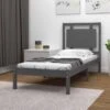 Cadre De Lit Gris Bois Massif 90x200 Cm 2 -Pas Cher Lit Magasin cadre de lit gris bois massif 90x200 cm 3666722743198 1424819