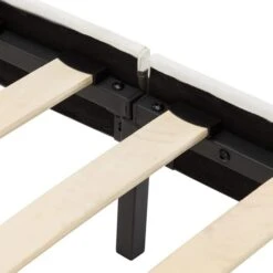 Cadre De Lit Gris Et Blanc Similicuir 120x190 Cm -Pas Cher Lit Magasin cadre de lit gris et blanc similicuir 120x190 cm 8719883679006 787062