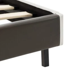 Cadre De Lit Gris Et Blanc Similicuir 120x190 Cm -Pas Cher Lit Magasin cadre de lit gris et blanc similicuir 120x190 cm 8719883679006 787063