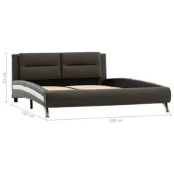 Cadre De Lit Gris Similicuir 120 X 200 Cm 5 15 Cadre De Lit Gris Similicuir 120 X 200 Cm 5 -Pas Cher Lit Magasin cadre de lit gris similicuir 120 x 200 cm 8719883779300 642159