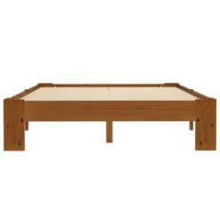 Cadre De Lit Marron Clair Bois De Pin Massif 140 X 200 Cm -Pas Cher Lit Magasin cadre de lit marron clair bois de pin massif 140 x 200 cm 3666722500807 625649