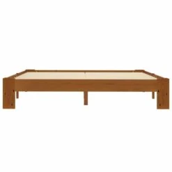 Cadre De Lit Marron Clair Bois De Pin Massif 160 X 200 Cm -Pas Cher Lit Magasin cadre de lit marron clair bois de pin massif 160 x 200 cm 3666722500791 625655