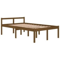 Cadre De Lit Marron Miel Bois De Pin Massif 120x200 Cm 11 -Pas Cher Lit Magasin cadre de lit marron miel bois de pin massif 120x200 cm 3666722113908 1381376