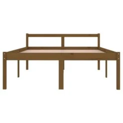 Cadre De Lit Marron Miel Bois De Pin Massif 135x190 Cm Double 5 -Pas Cher Lit Magasin cadre de lit marron miel bois de pin massif 135x190 cm double 3666722743839 1421694
