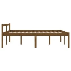 Cadre De Lit Marron Miel Bois De Pin Massif 135x190 Cm Double 5 -Pas Cher Lit Magasin cadre de lit marron miel bois de pin massif 135x190 cm double 3666722743839 1421695