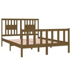 Cadre De Lit Marron Miel Bois Massif 140x190 Cm 11 Cadre De Lit Marron Miel Bois Massif 140x190 Cm -Pas Cher Lit Magasin cadre de lit marron miel bois massif 140x190 cm 3666722743846 1432162